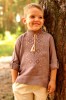 Дитяча лляна сорочка для хлопчика з вишивкою