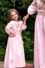Нарядна дитяча сукня з ніжно-рожевого льону