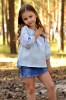 Дитяча блуза з вишивкою з тонкого льону