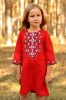 Яскрава дитяча сукня з вишивкою з натуральної тканини 
