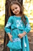 Довга дитяча сукня з льону для святкових подій
