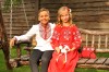 Яскравий святковий комплект для дітей в українському стилі - вишиванка для хлопчика та сукня для дівчинки