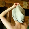 Жіноча шапочка для лазні з натуральної тканини