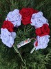 Ободок " Червоні та білі троянди"